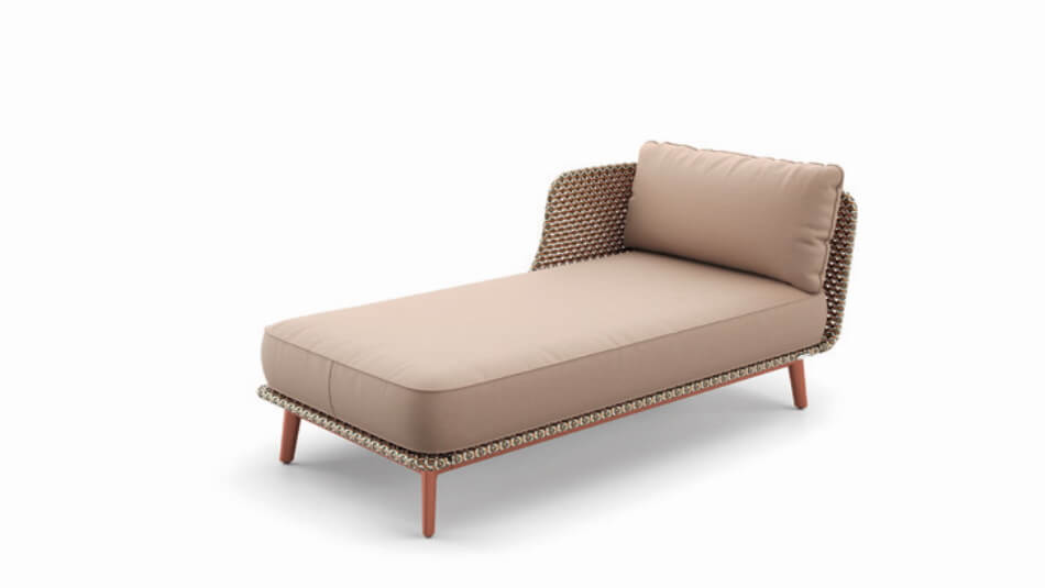 DEDON Mbarq Daybed rechts chestnut
